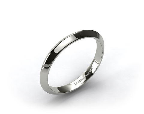 14k White Gold 2.5mm Knife Edge Women's Wedding Ring